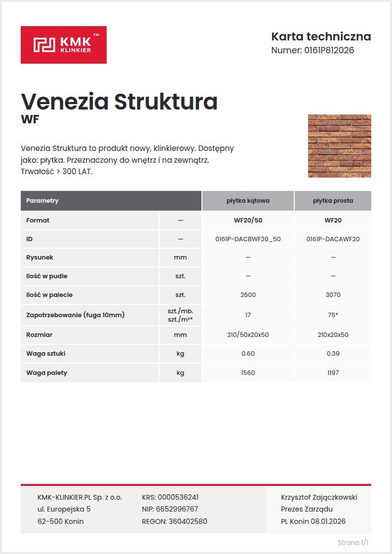 Karta techniczna